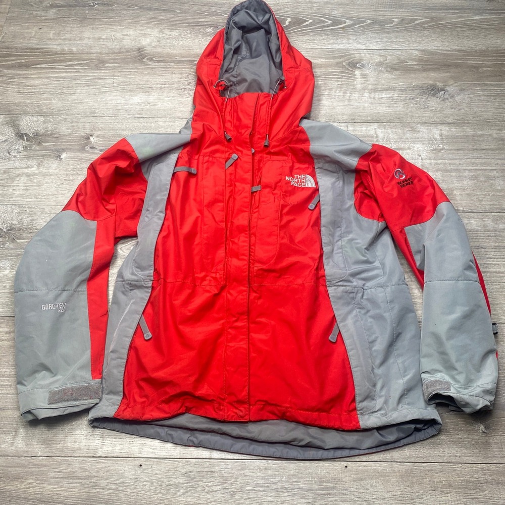 The North Face Summit Series Jacket Womens S Red Gore-Tex XCR Hiking‎ Shell